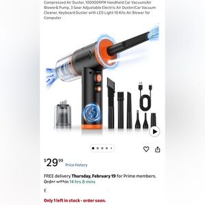 Amazon Black and Orange Compressed Air Duster